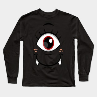 Creepy one eye face Long Sleeve T-Shirt